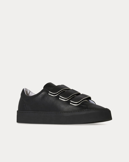The Row Dean Strappy Suede Black Low Top Sneakers - 3