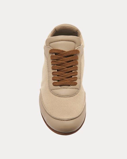 The Row Owen City Sneaker in Leather & Mesh Honey Low Top Sneakers - 2