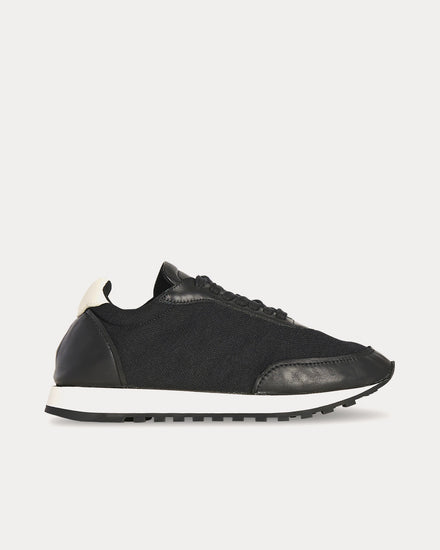 The Row Owen Runner in Leather & Mesh Black / White Low Top Sneakers - 1