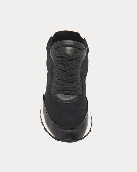 The Row Owen Runner in Leather & Mesh Black / White Low Top Sneakers - 2