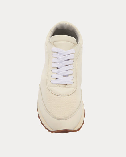 The Row Owen Runner in Leather & Mesh Mink Low Top Sneakers - 2