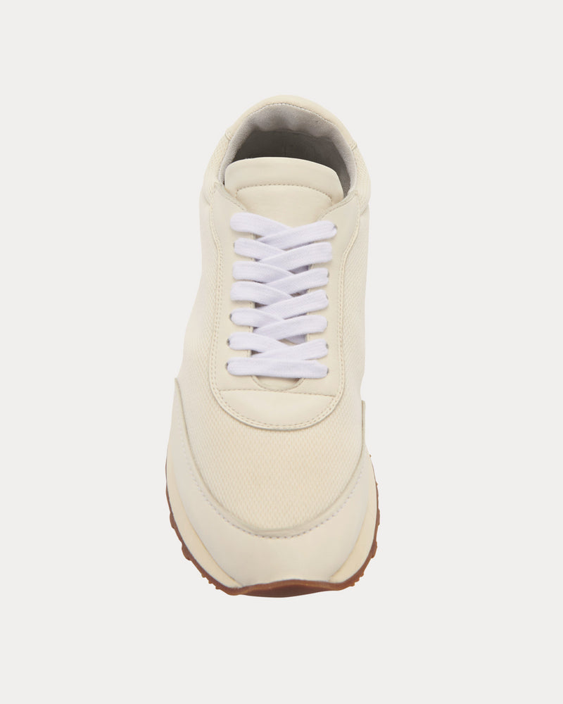 The Row Owen Runner in Leather & Mesh Mink Low Top Sneakers - 2