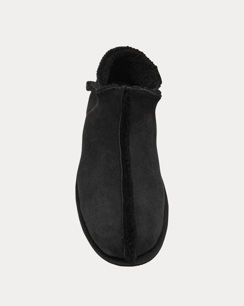 Ravy Shearling Black Slippers