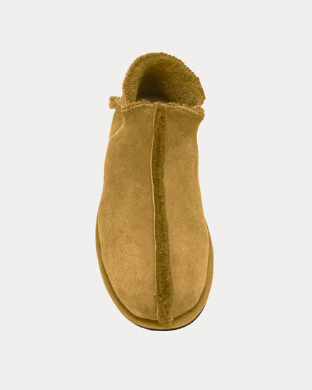 The Row Ravy Shearling Mustard Slippers - 2