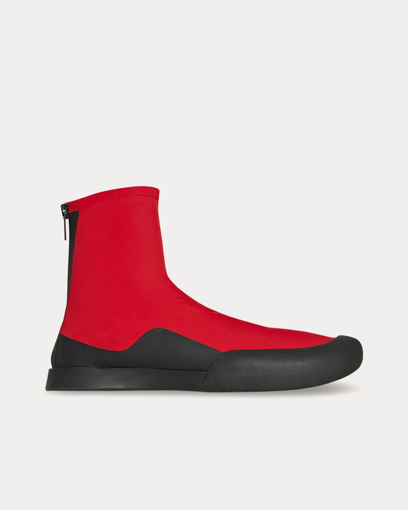 The Row TR Scuba Red High Top Sneakers - 1