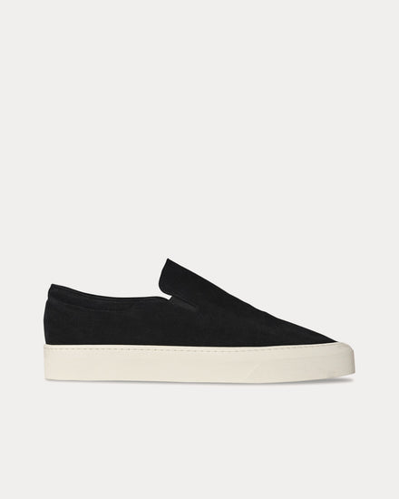 The Row Dean Suede Black Slip On Sneakers - 1
