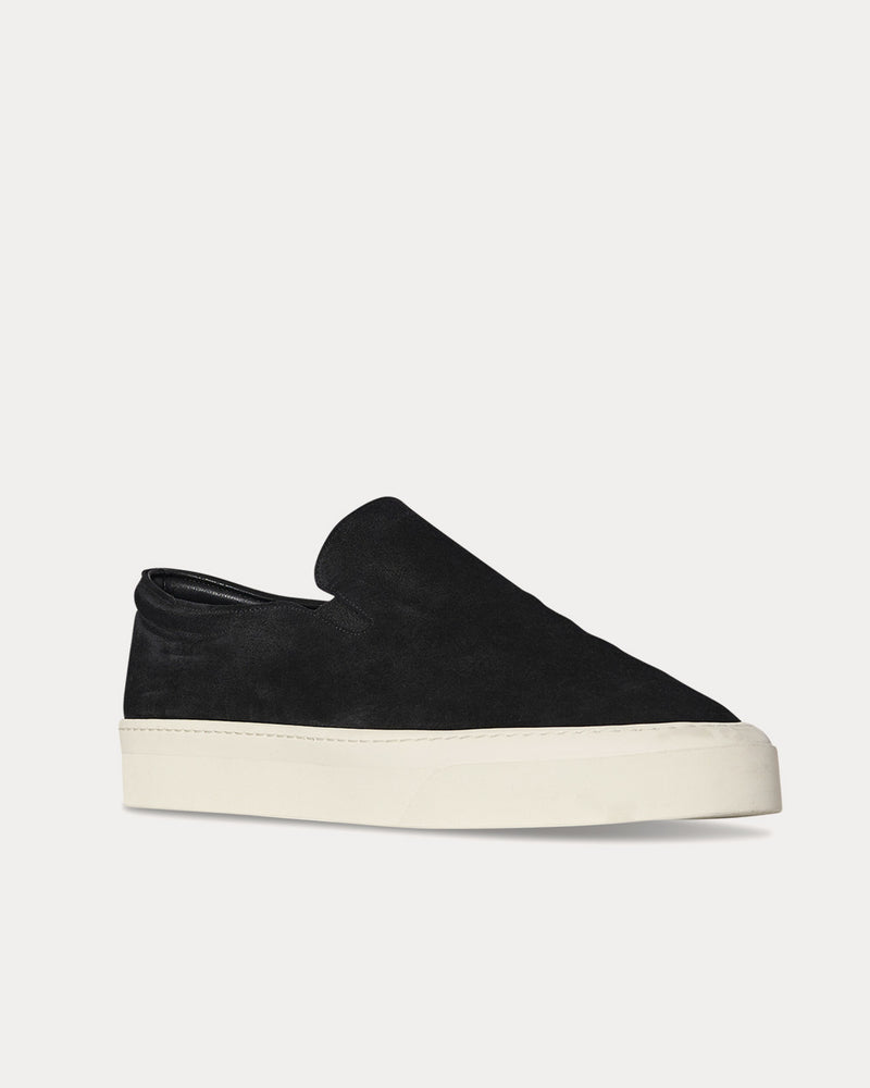 The Row Dean Suede Black Slip On Sneakers - 3
