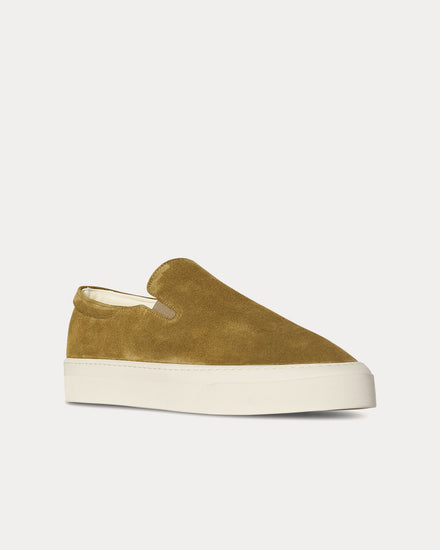 The Row Dean Suede Camel Slip On Sneakers - 3