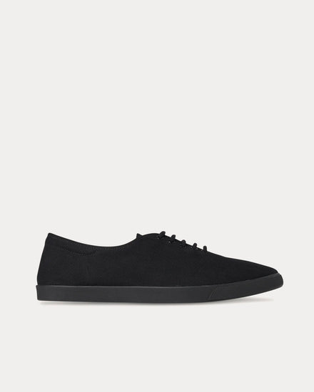 The Row Sam Cotton Black / Black Low Top Sneakers - 1