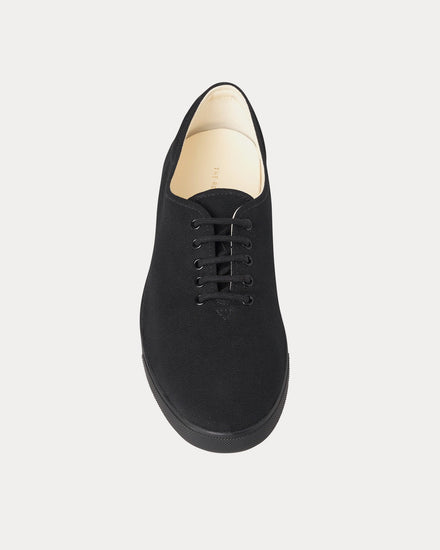 The Row Sam Cotton Black / Black Low Top Sneakers - 2