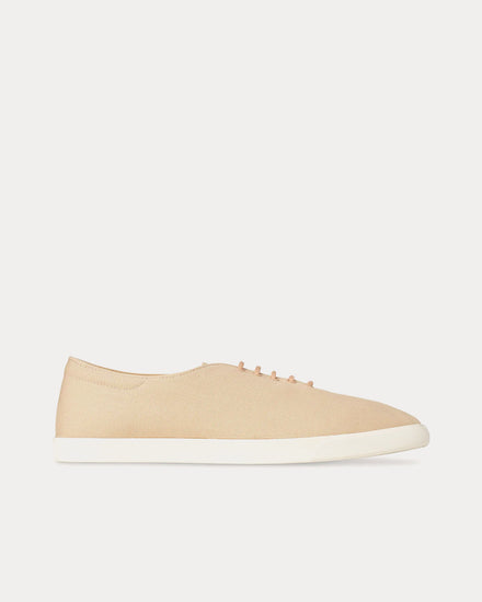 The Row Sam Cotton Natural / White Low Top Sneakers - 1