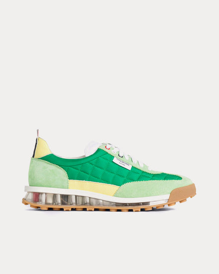 Thom Browne Tech Runner Quilted Green Low Top Sneakers - 1