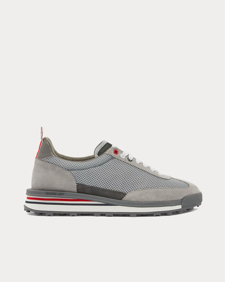 Thom Browne Tech Runner Light Grey Low Top Sneakers - 1