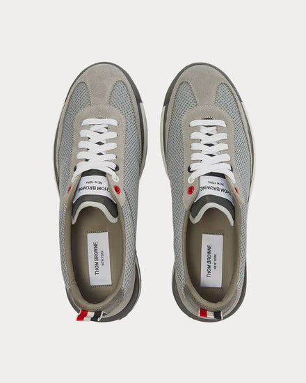 Thom Browne Tech Runner Light Grey Low Top Sneakers - 3