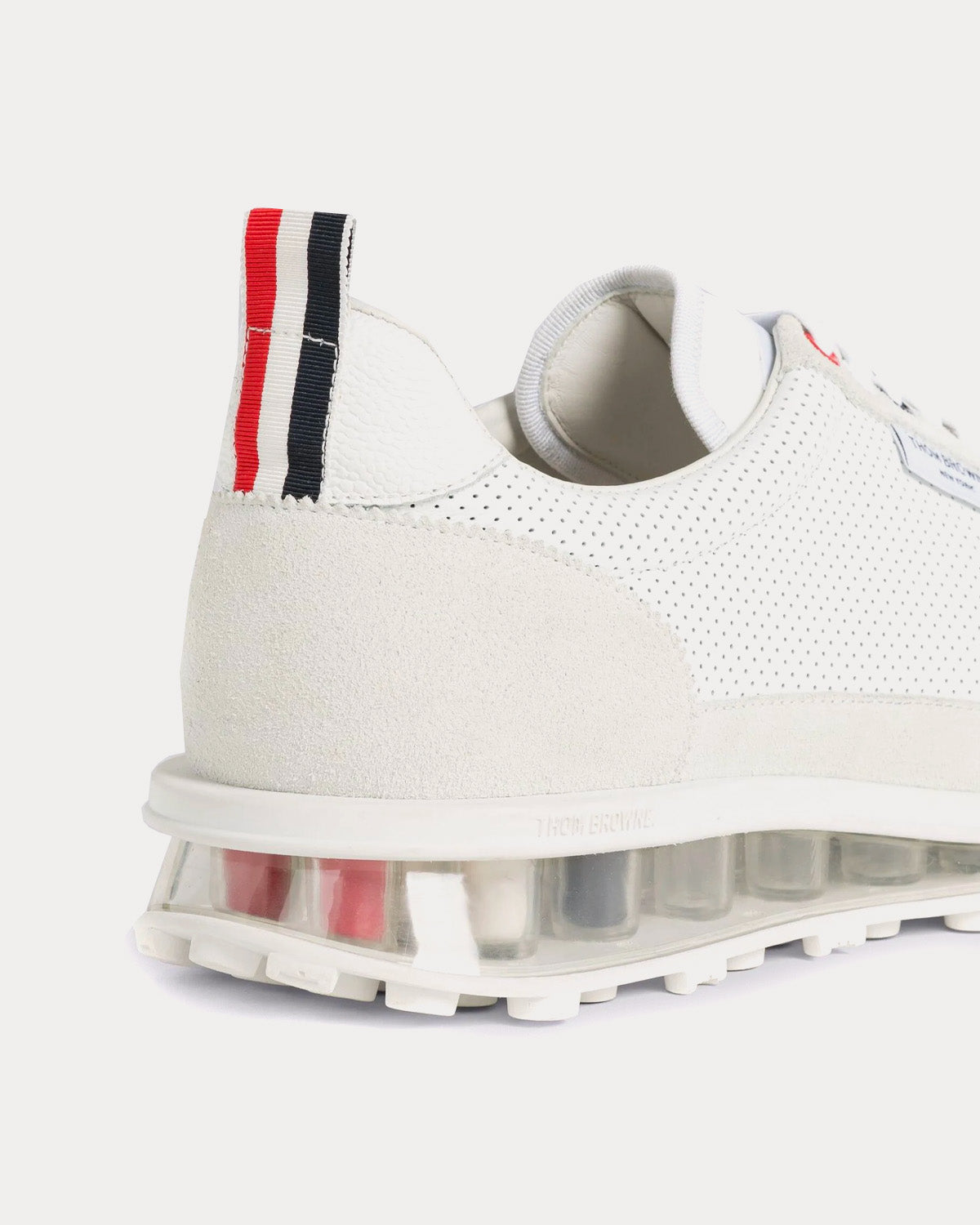 Thom Browne - Tech Runner Clear Sole White / Beige Low Top Sneakers