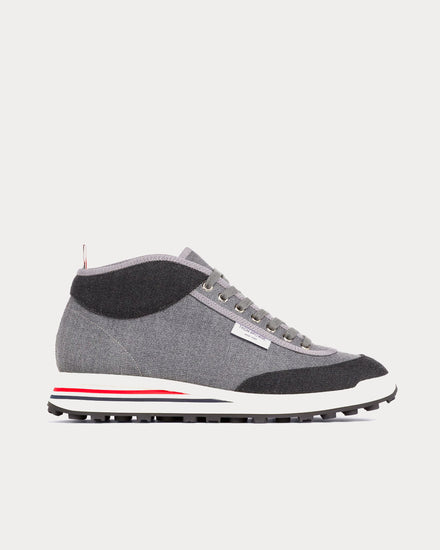 Thom Browne Rugby Lace-Up Medium Grey Mid Top Sneakers - 1