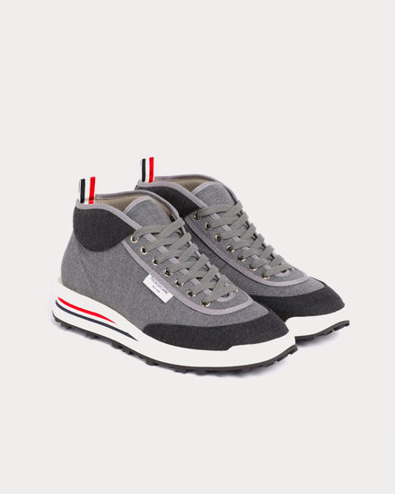 Thom Browne Rugby Lace-Up Medium Grey Mid Top Sneakers - 3