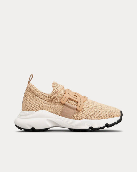 Tod's Fabric Beige / White Slip On Sneakers - 1
