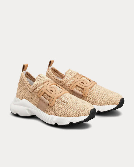 Tod's Fabric Beige / White Slip On Sneakers - 2