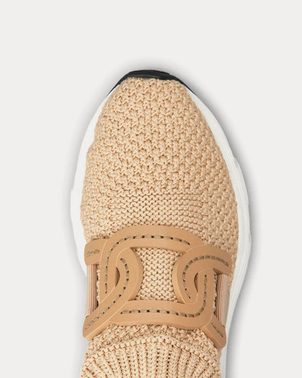 Tod's Fabric Beige / White Slip On Sneakers - 3