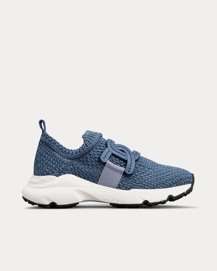Tod's Fabric Blue / White Slip On Sneakers - 1