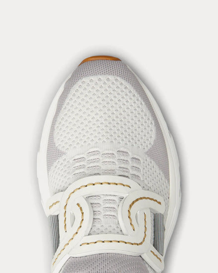 Tod's High-Tech Fabric Grey / White / Brown Slip On Sneakers - 3