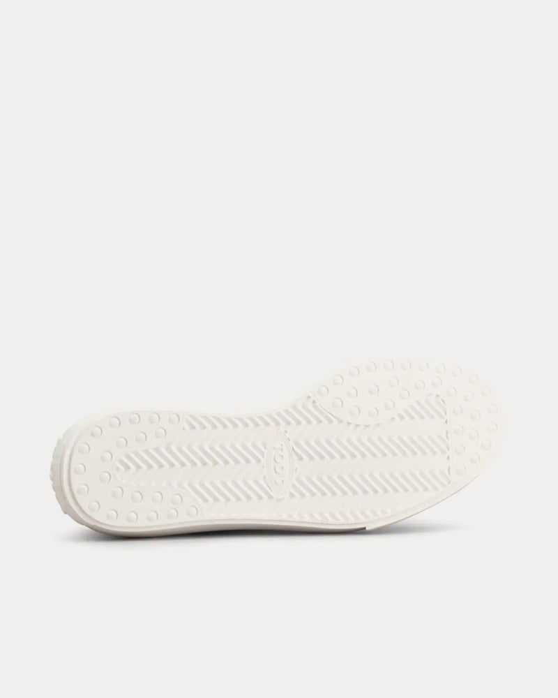 Tod's Stamped Monogram Leather White Slip On Sneakers - 4