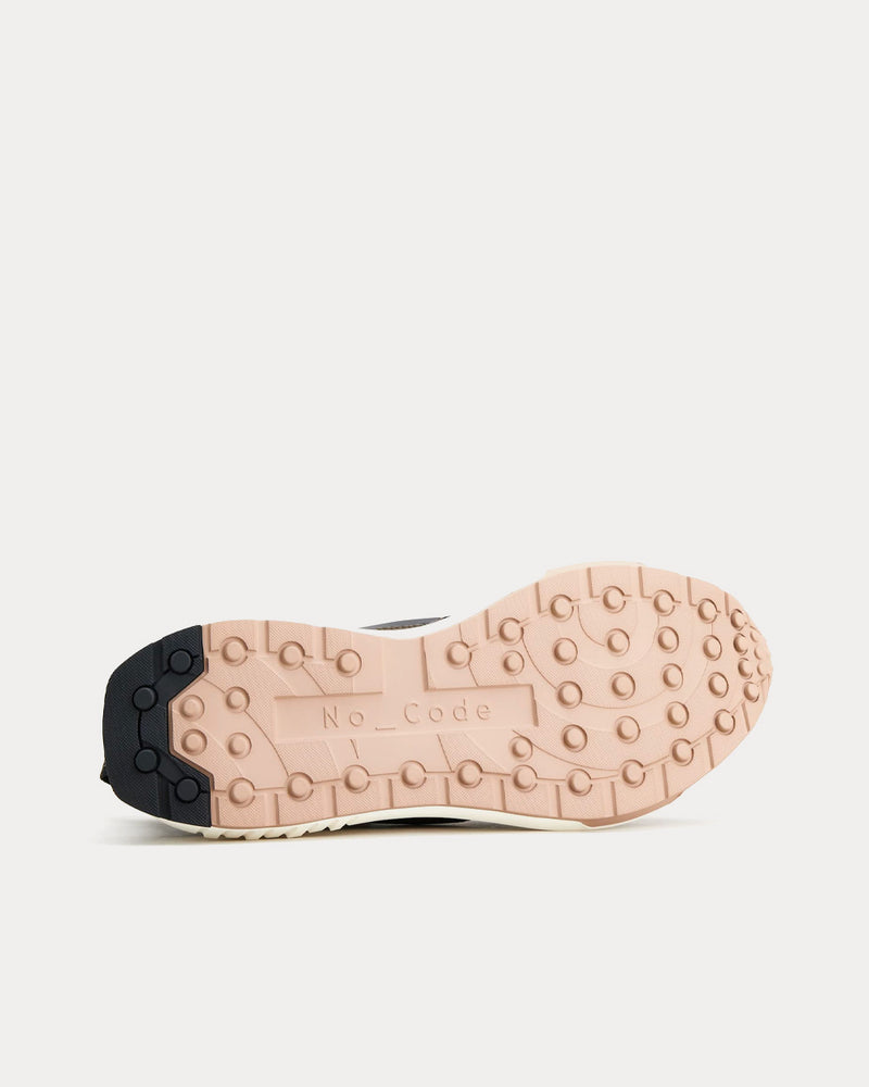 Tod's No_Code J in Technical Fabric & Leather Black / Brown Mid Top Sneakers - 4