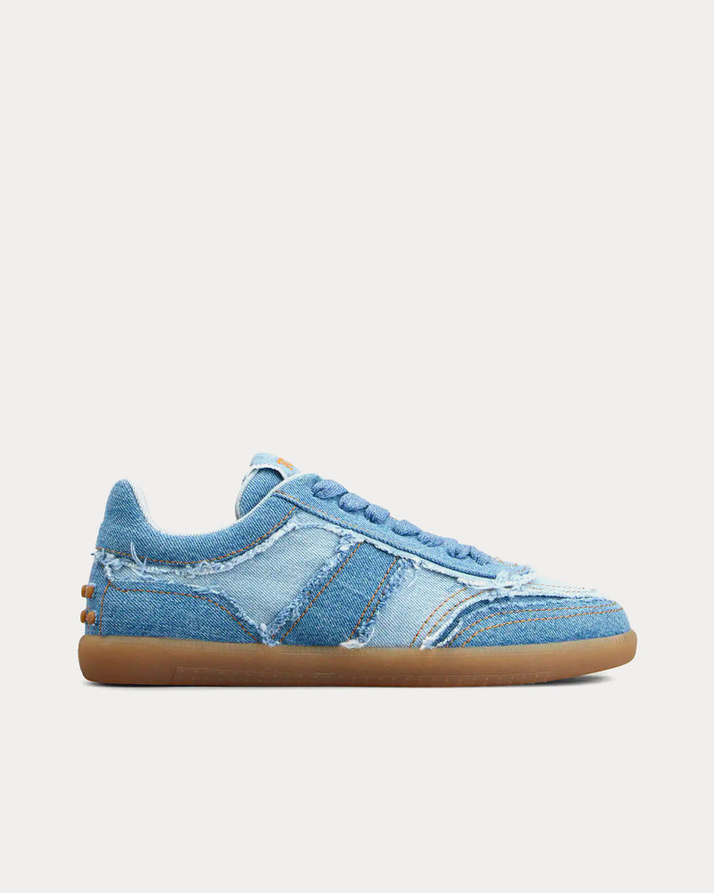 Tod's Tabs Denim Light Blue / Blue Low Top Sneakers - 1