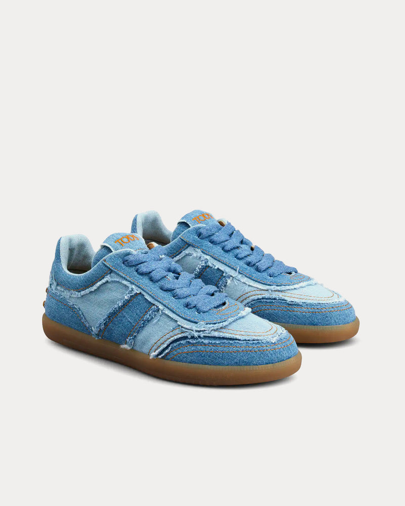 Tod's Tabs Denim Light Blue / Blue Low Top Sneakers - 2