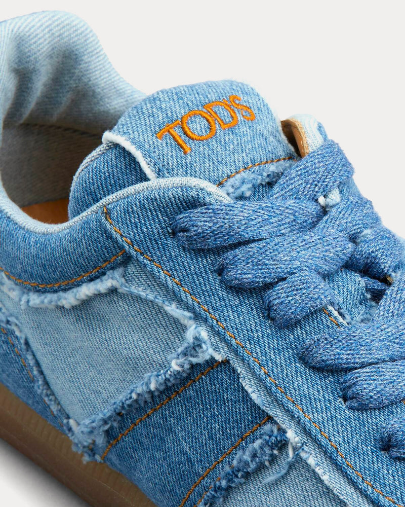 Tod's Tabs Denim Light Blue / Blue Low Top Sneakers - 4