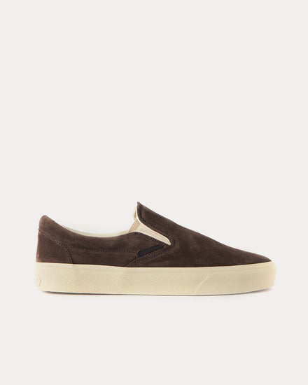 Tom Ford Jude Suede Brown Slip On Sneakers - 1