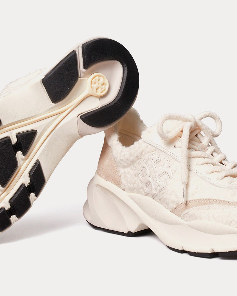 Tory Burch Good Luck Calcare / Cream / New Ivory Low Top Sneakers - 3