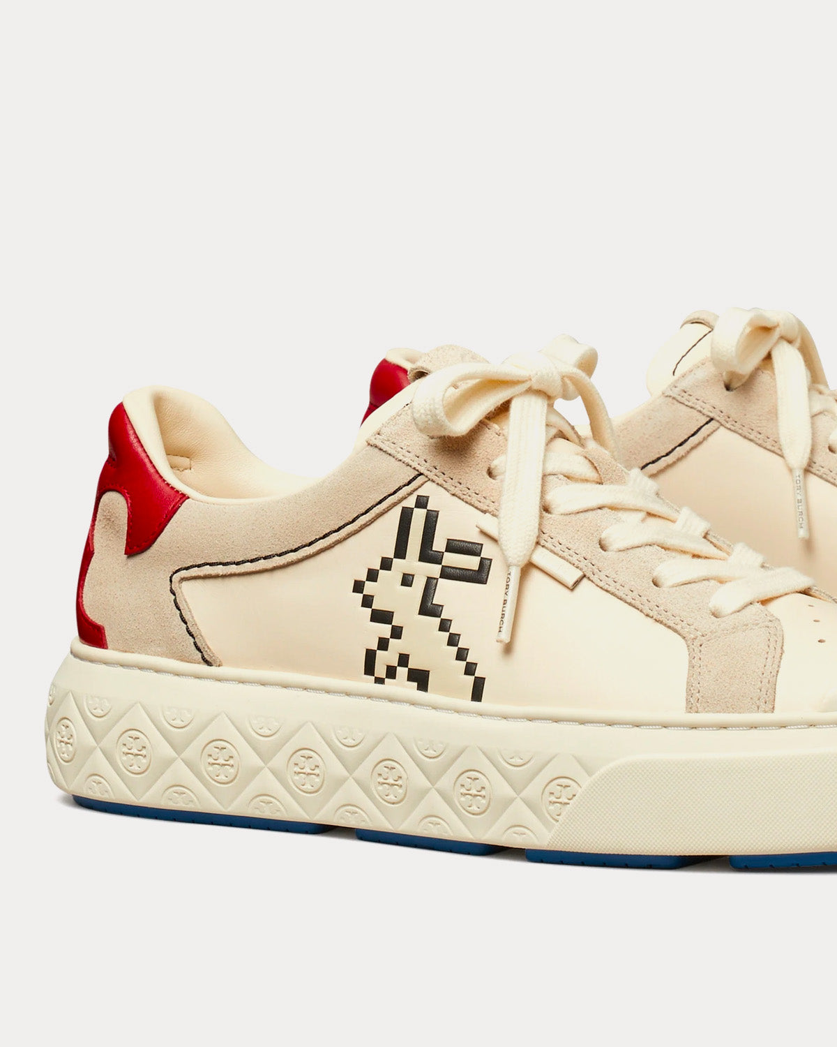Tory Burch Ladybug Court Pixelated Rabbit Light Cream / Light Cream Tory Burch Ladybug Court Pixelated Rabbit Light Cream / Light Cream