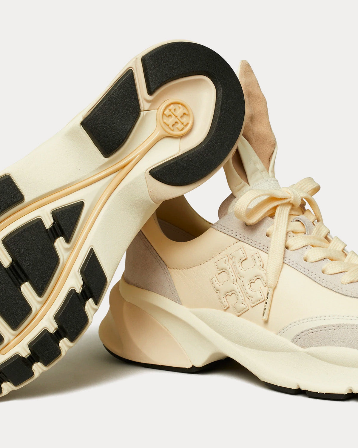 Tory Burch Women's Plush Rabbit Good Luck Light Cream / Calcare Low Top ...