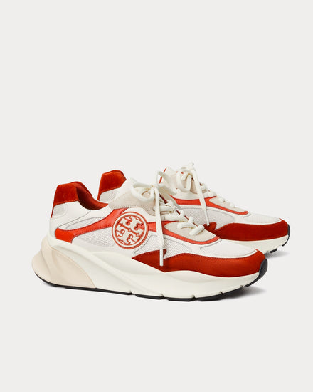 Tory Burch Sawyer New Ivory / Brick Orange / Beige Low Top Sneakers - 3