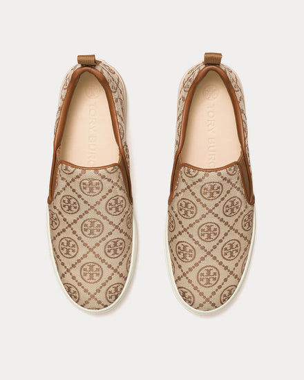 Tory Burch T Monogram Hazel / Royal Tan Slip On Sneakers - 2