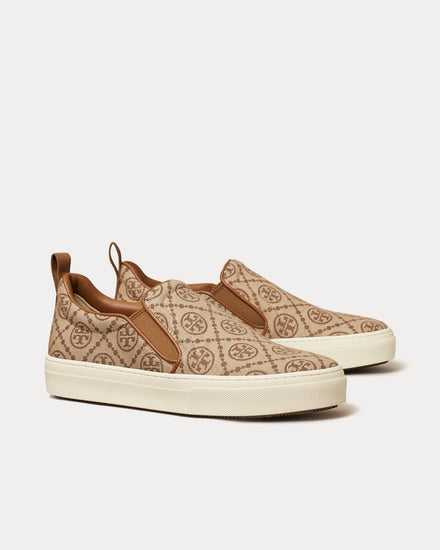 Tory Burch T Monogram Hazel / Royal Tan Slip On Sneakers - 3