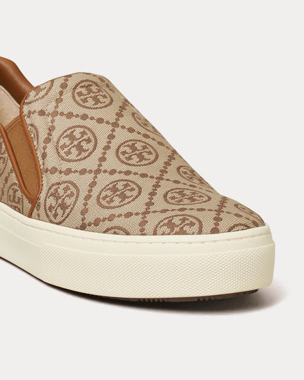 Tory Burch T Monogram Hazel / Royal Tan Slip On Sneakers - 4