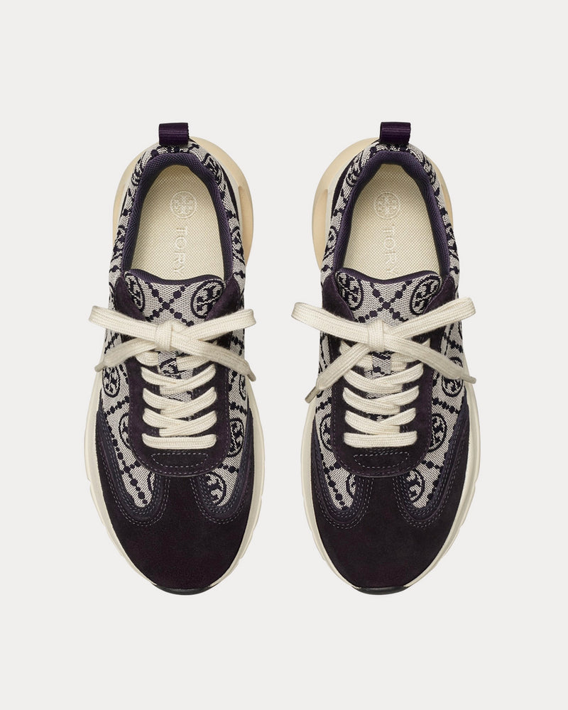 Tory Burch Women's T Monogram Good Luck Navy Low Top