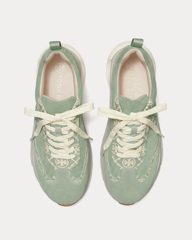 Tory Burch T Monogram Good Luck Blue Celadon / New Cream Low Top Sneakers - 2