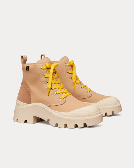 Tory Burch Camp Sneaker Boot Sand Tan High Top Sneakers - 2