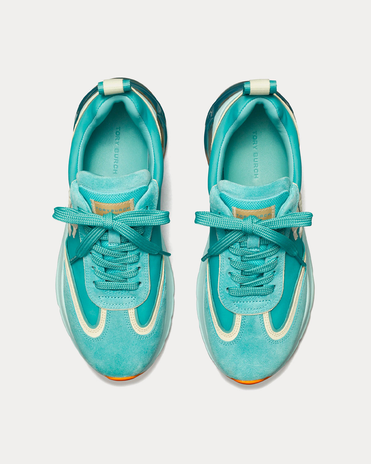 TORY BURCH Ruffle Sneakers in Sea Blue
