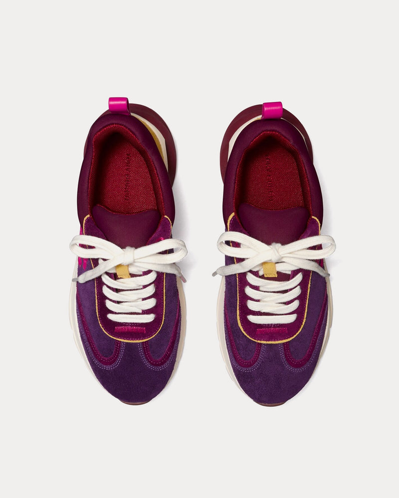 Tory Burch Good Luck Cornbread / Uva / Aubergine Low Top Sneakers - 2