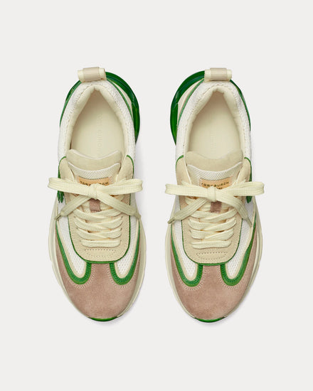 Tory Burch Good Luck New Ivory / Green / Cerbiatto Low Top Sneakers - 2