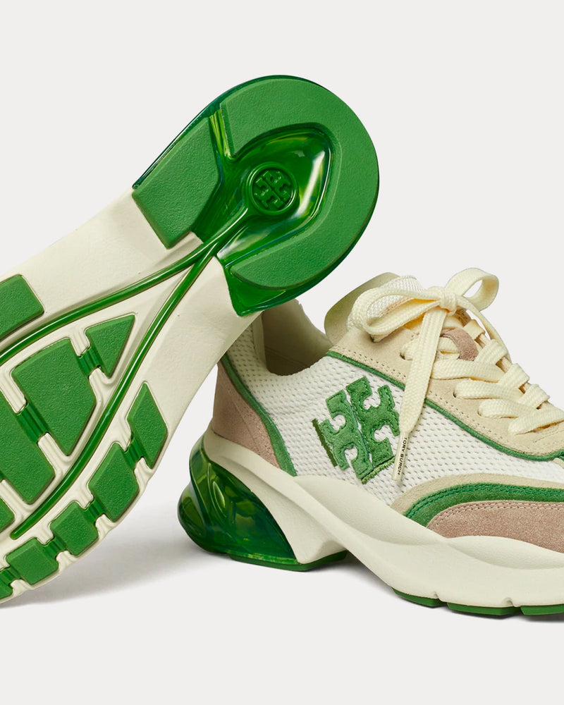 Tory Burch Good Luck New Ivory / Green / Cerbiatto Low Top Sneakers - 3