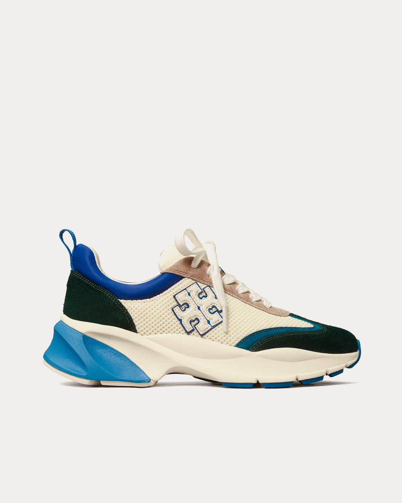 Tory Burch Good Luck Silvestre / New Ivory / Royal Blue Low Top Sneakers - 1
