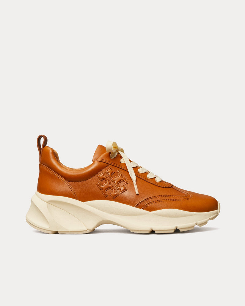 Tory Burch Good Luck Tan Low Top Sneakers - 1