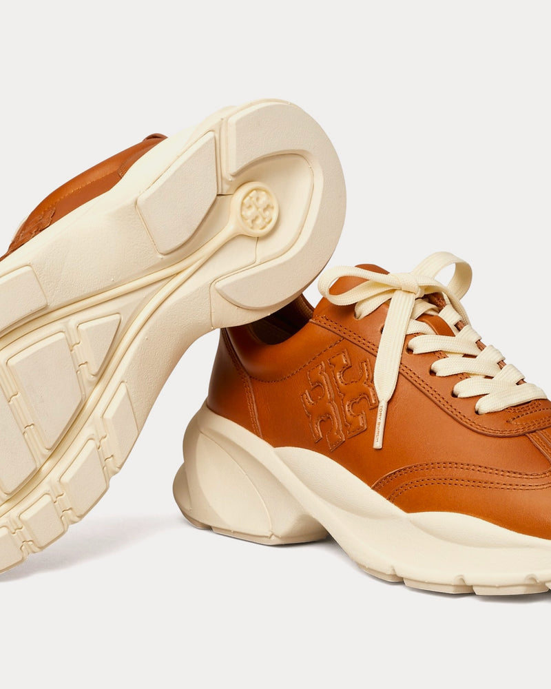 Tory Burch Good Luck Tan Low Top Sneakers - 3