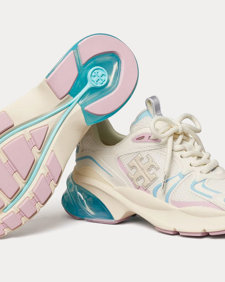 Tory Burch Good Luck Tech New Ivory / Rain Blue / Winsome Orchid Low Top Sneakers - 3
